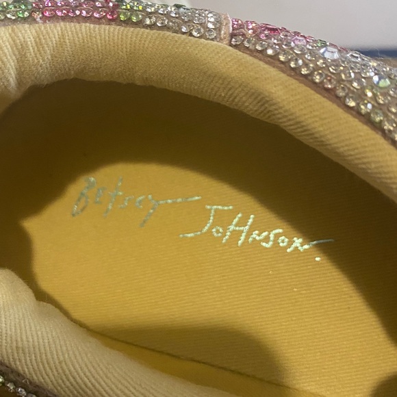 Betsy Johnson Pink and Silver Embellished Sneakers - Picture 4 of 9